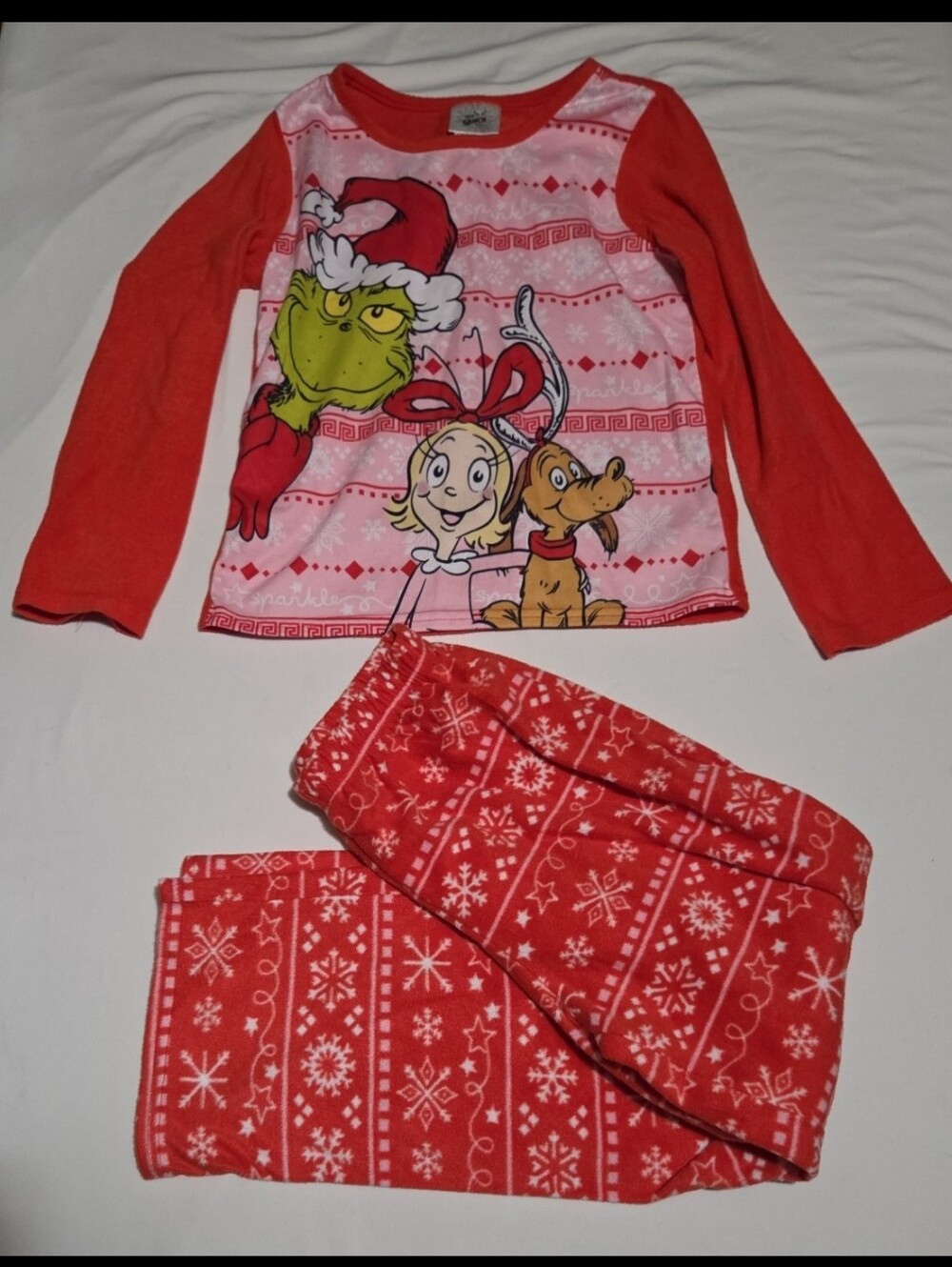 The grinch girls size 8 christmas pajamas #15